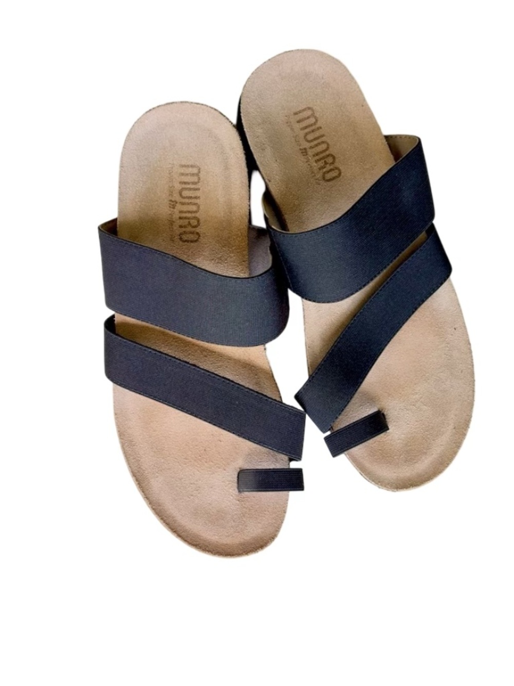 Munro Aries Black Leather Slide